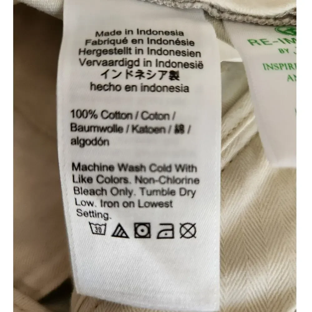 NWT J. Crew Broken-In Straight Chino Pant Stone 34/30
